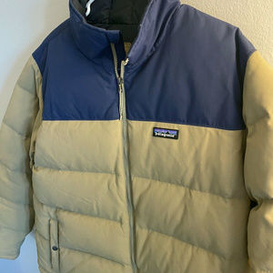 Men’s Coat Puffy Large Tan Brown Heavy